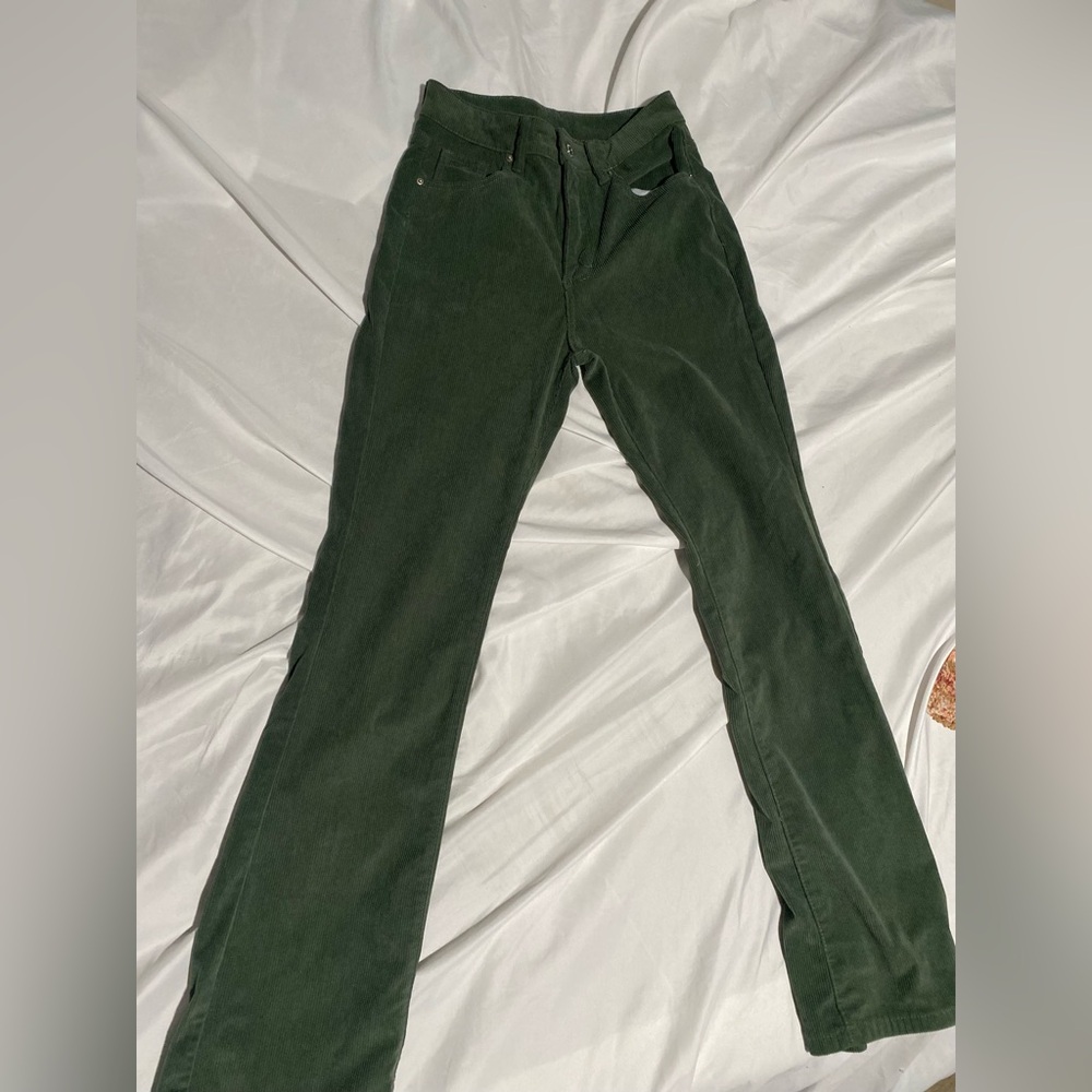 SHEIN Dark Green Flare Jeans